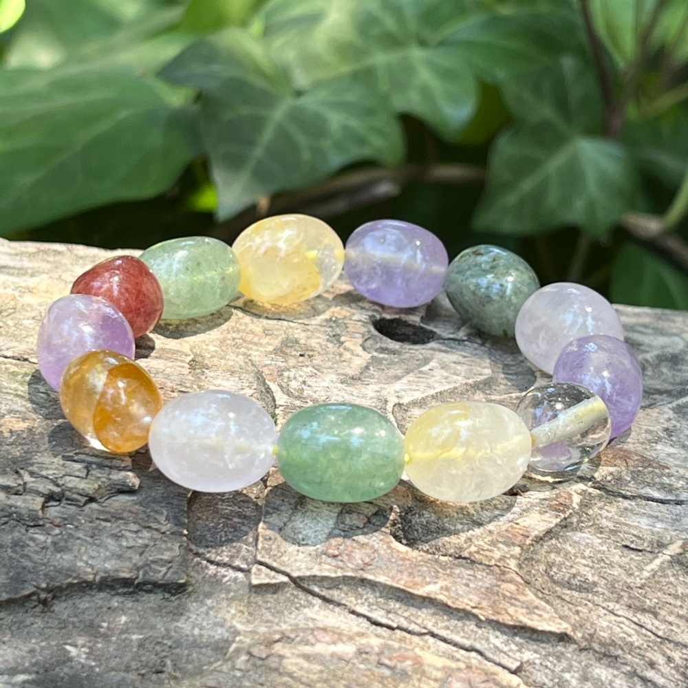 12mm multi‎ gem stone bracelet